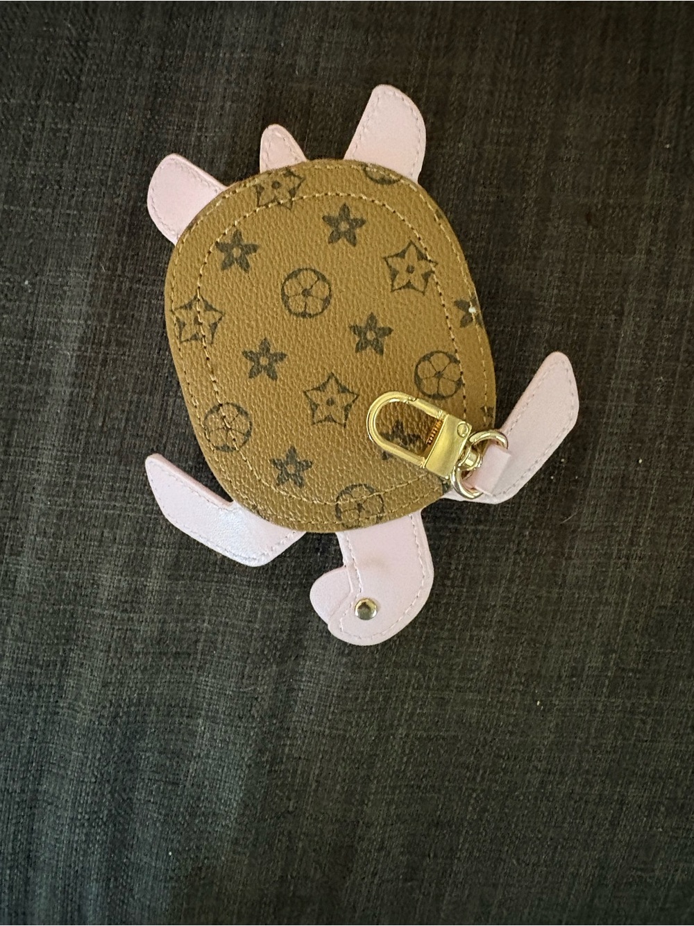 Pink Turtle Coin Pouch Keychain - Picture 2 of 3